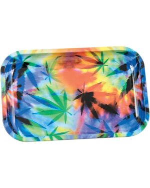 Colorful Leaf Rolling Tray - Metal