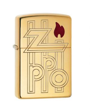 Zippo  Armor High Polished Brass Abstract Logo