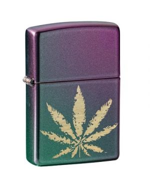 Zippo Iridescent Marijuana Leaf 