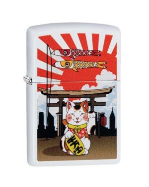 Zippo  Lucky Cat Design