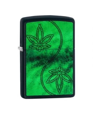 Zippo Neon Marijuana Leaves