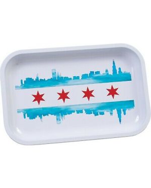 City Of Chicago Rolling Tray - Metal